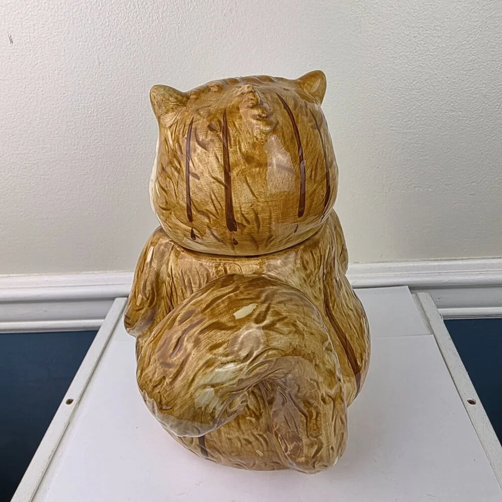 Pier 1 Imports Hand Painted Earthenware Chipmunk Cookie Jar